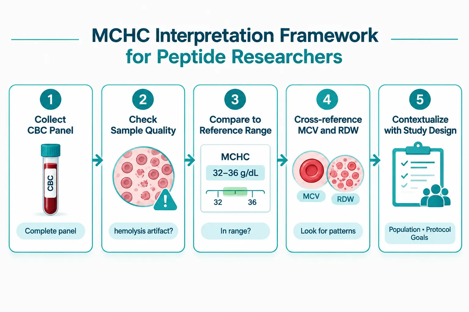 MCHC in Tissue-Repair Peptide Models: A Practical Interpretation Framework