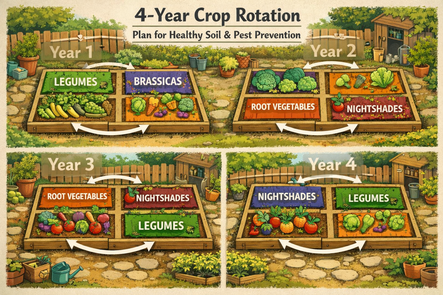 When to Rotate Crops in Small Vegetable Gardens 