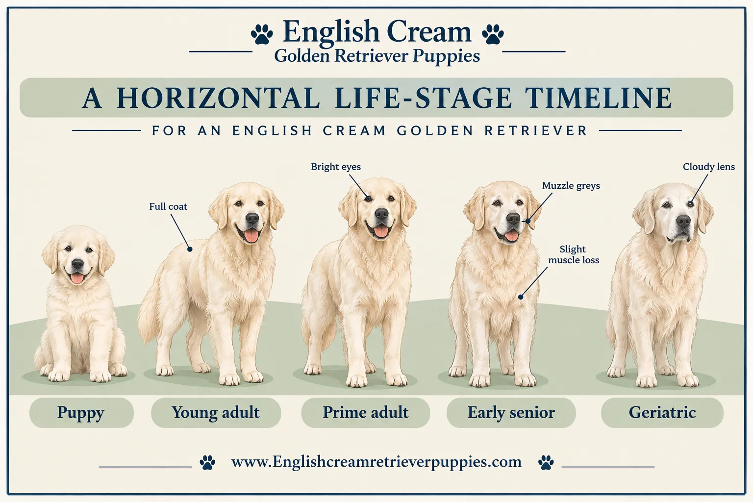 What Is the Average English Cream Golden Retriever Lifespan?