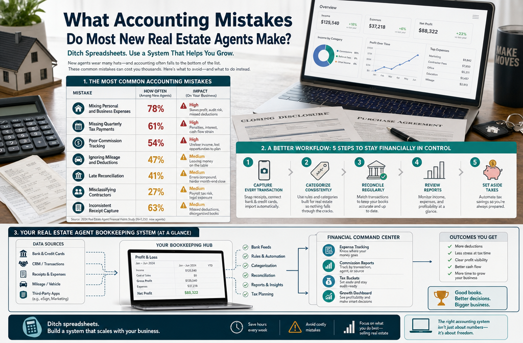 Professional infographic for article "Best Accounting Software for Real Estate Agents: Ditch Excel (2026 Guide)", section: