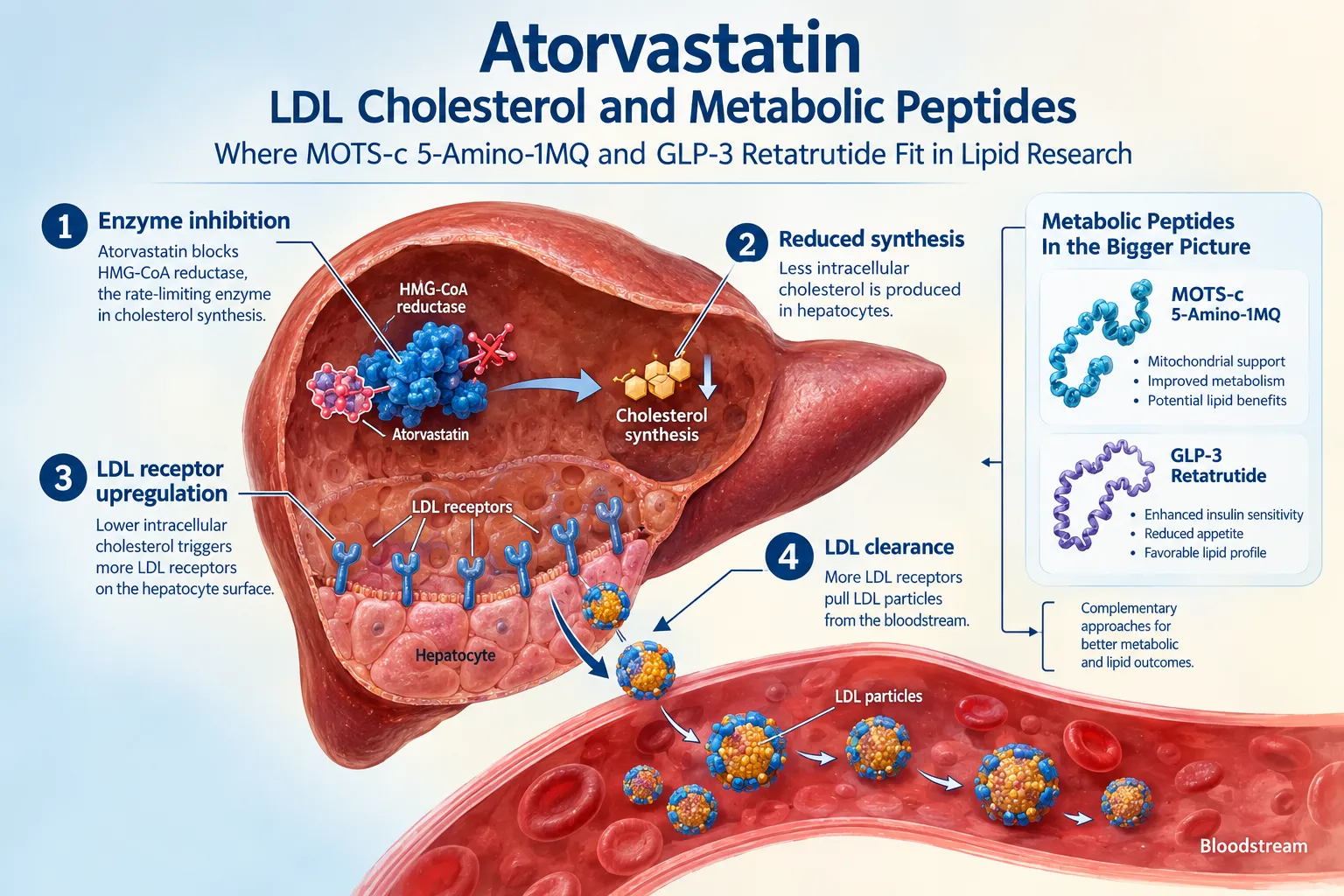 MOTS-c and 5-Amino-1MQ: Mitochondrial Pathways in Lipid Research