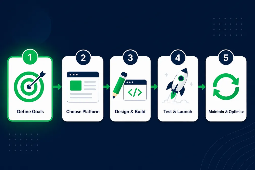 Small business website project steps
