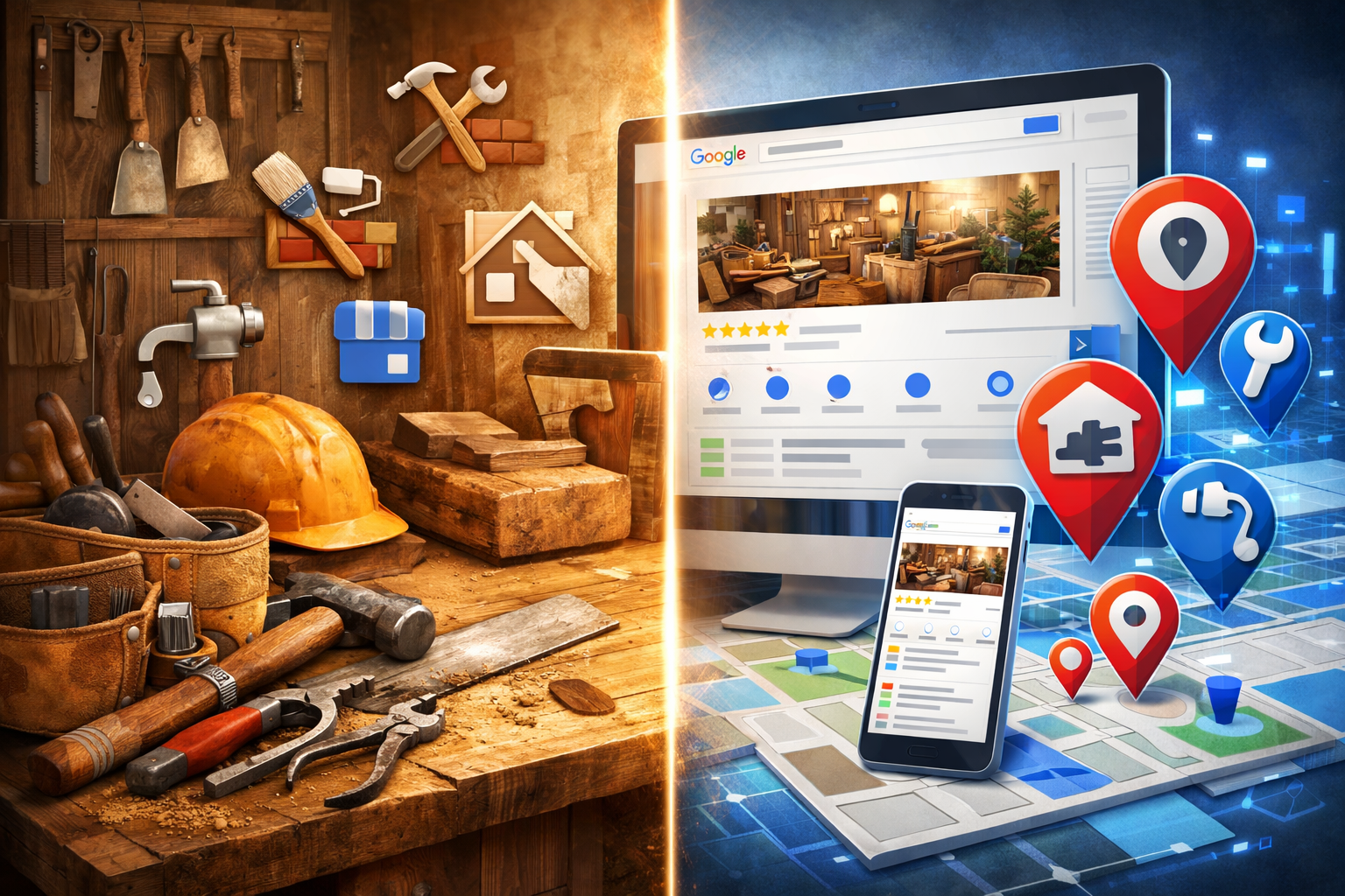 avoid years or dates on the images. avoid text on the images. create images without text. Conceptual illustration explaining 'Was ist Google
