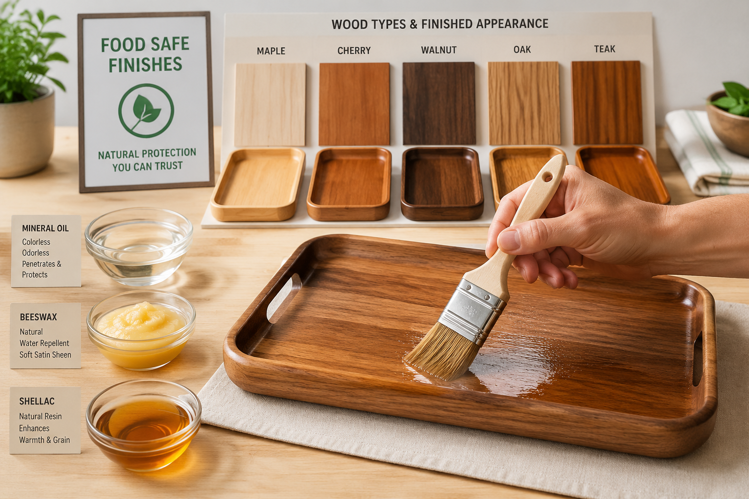 Finishing and Care for Your Wooden Serving Trays: Elevated Designs with Handles and Decorative Inlays