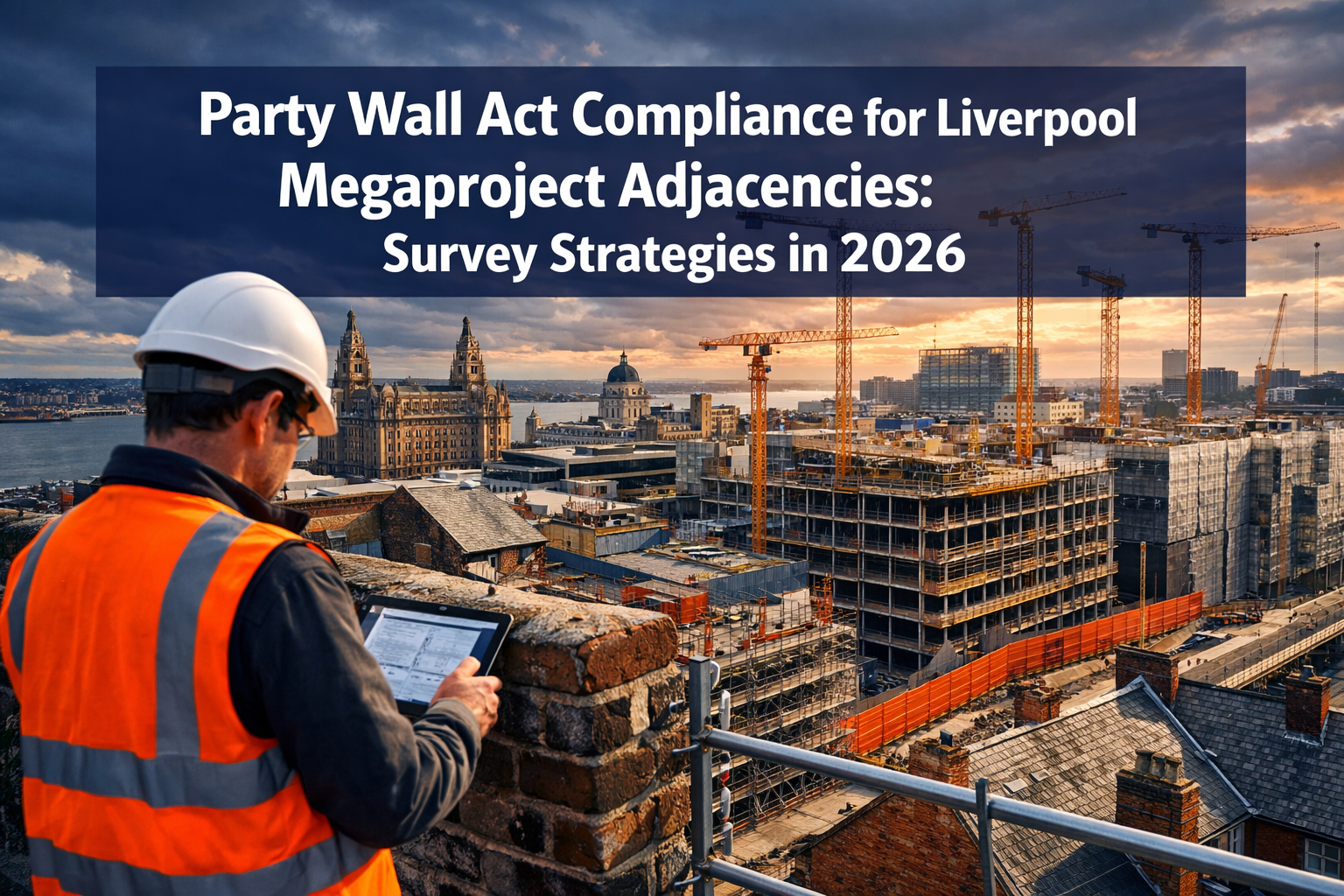 Professional () hero image featuring 'Party Wall Act Compliance for Liverpool Megaproject Adjacencies: Survey Strategies in