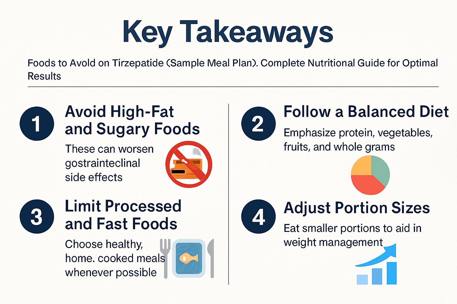 Foods to Avoid on Tirzepatide (Sample Meal Plan)