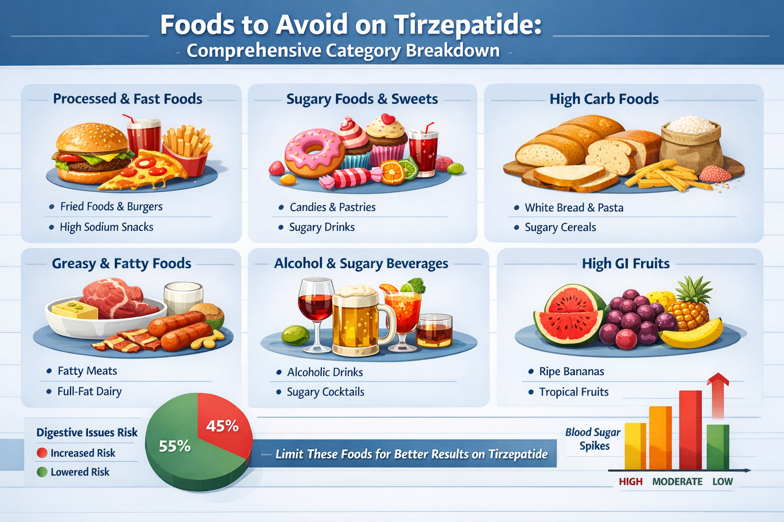 Foods to Avoid on Tirzepatide (Sample Meal Plan)