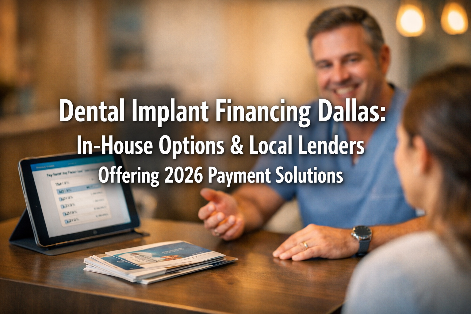 Professional () hero image with : 'Dental Implant Financing Dallas: In-House Options & Local Lenders Offering 2026 Payment