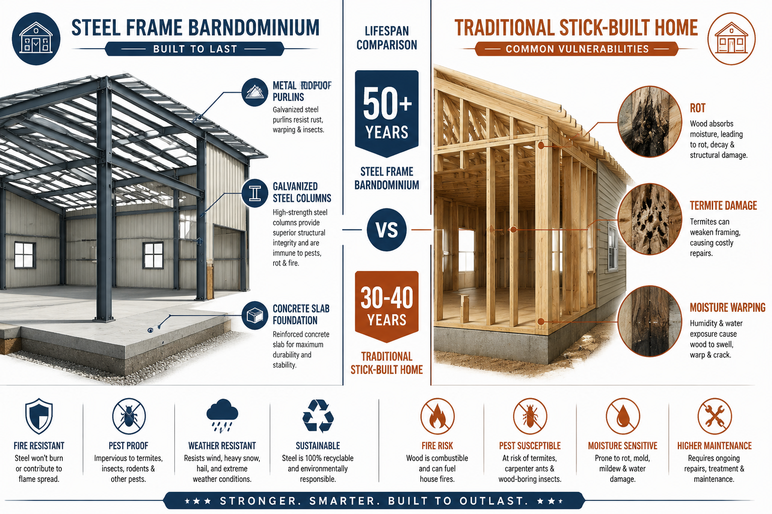 How Does Steel Frame Construction Impact Barndominium Lifespan