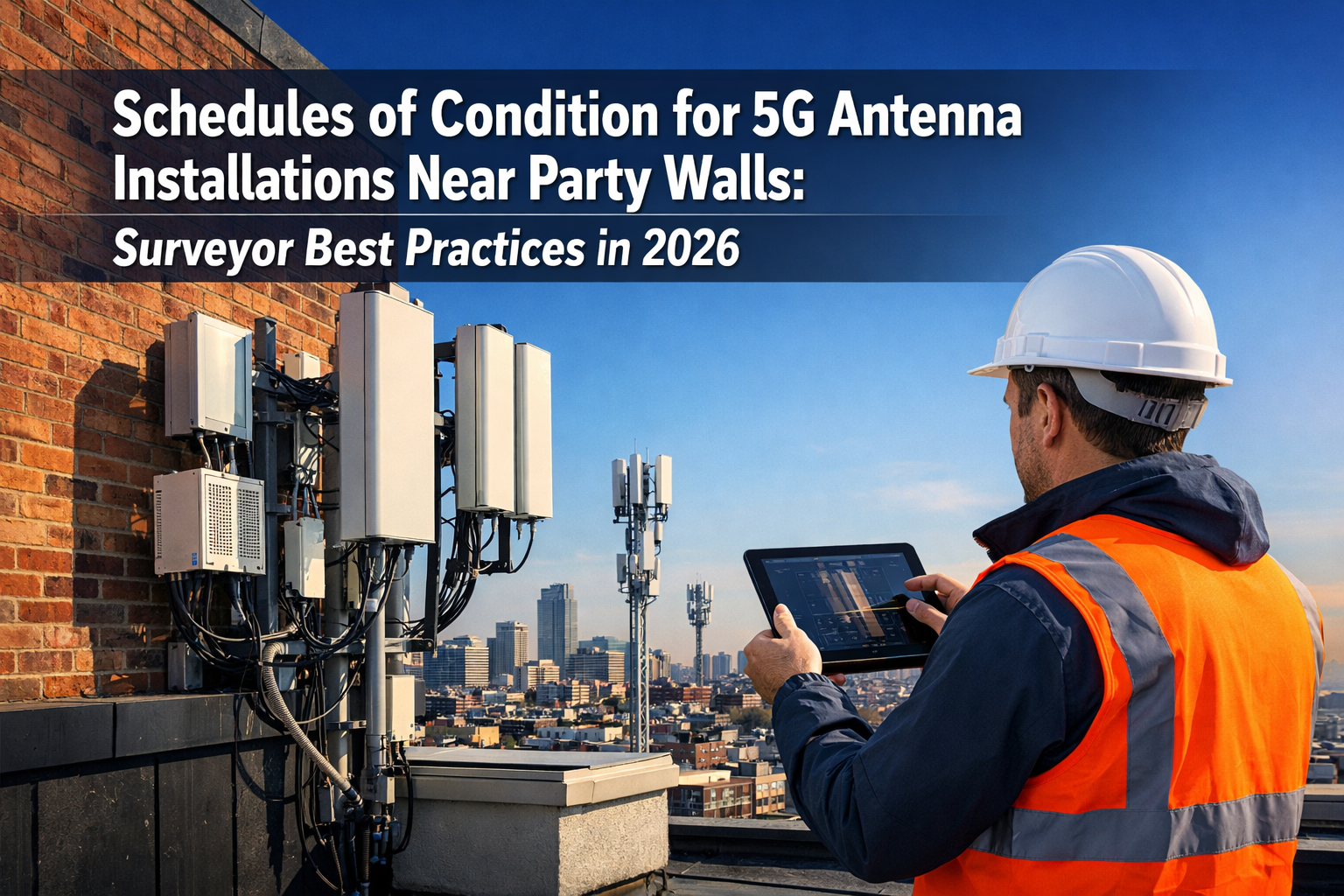Professional () hero image with : 'Schedules of Condition for 5G Antenna Installations Near Party Walls: Surveyor Best