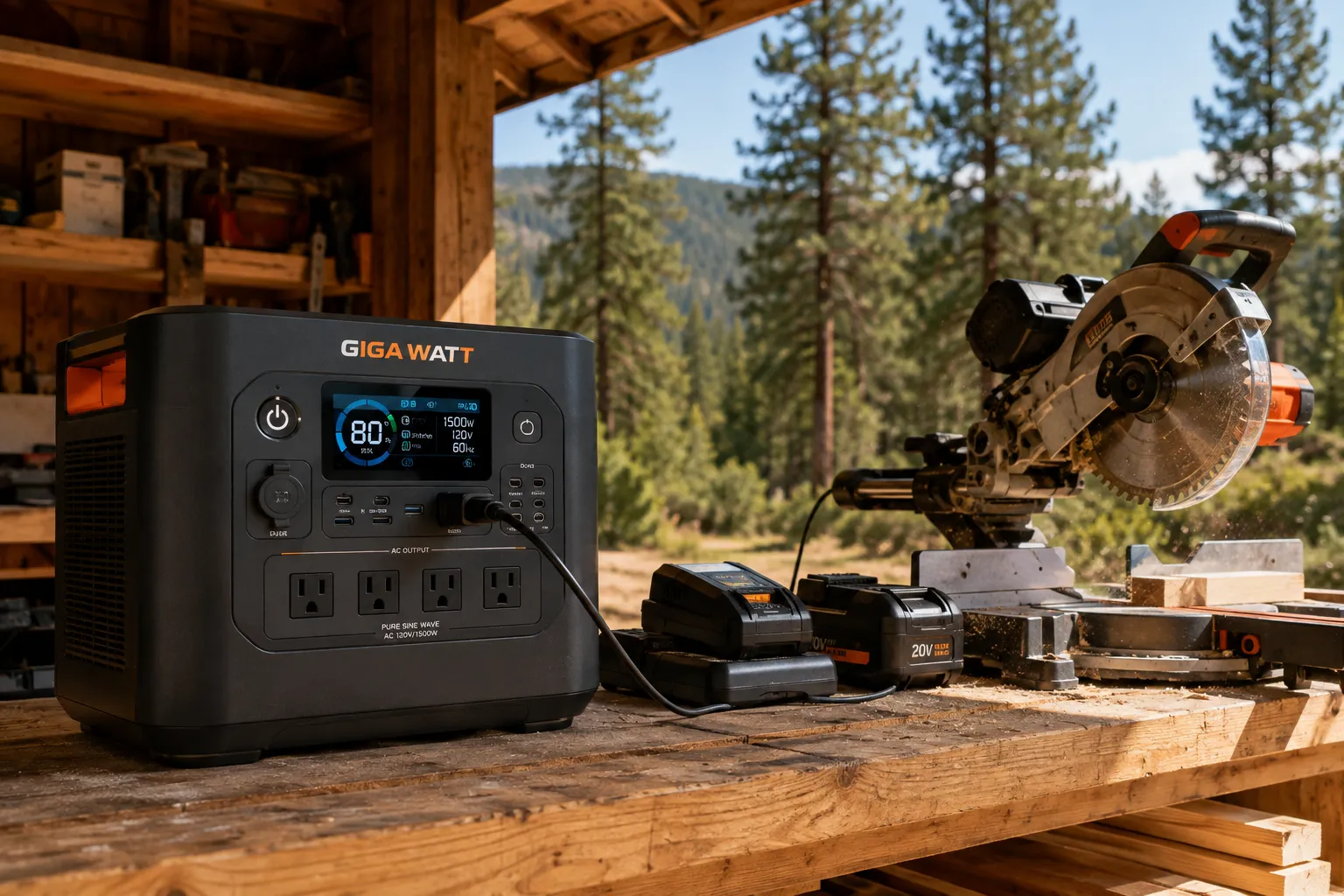 The Allure of Off-Grid Woodworking and the Giga Watt Solution