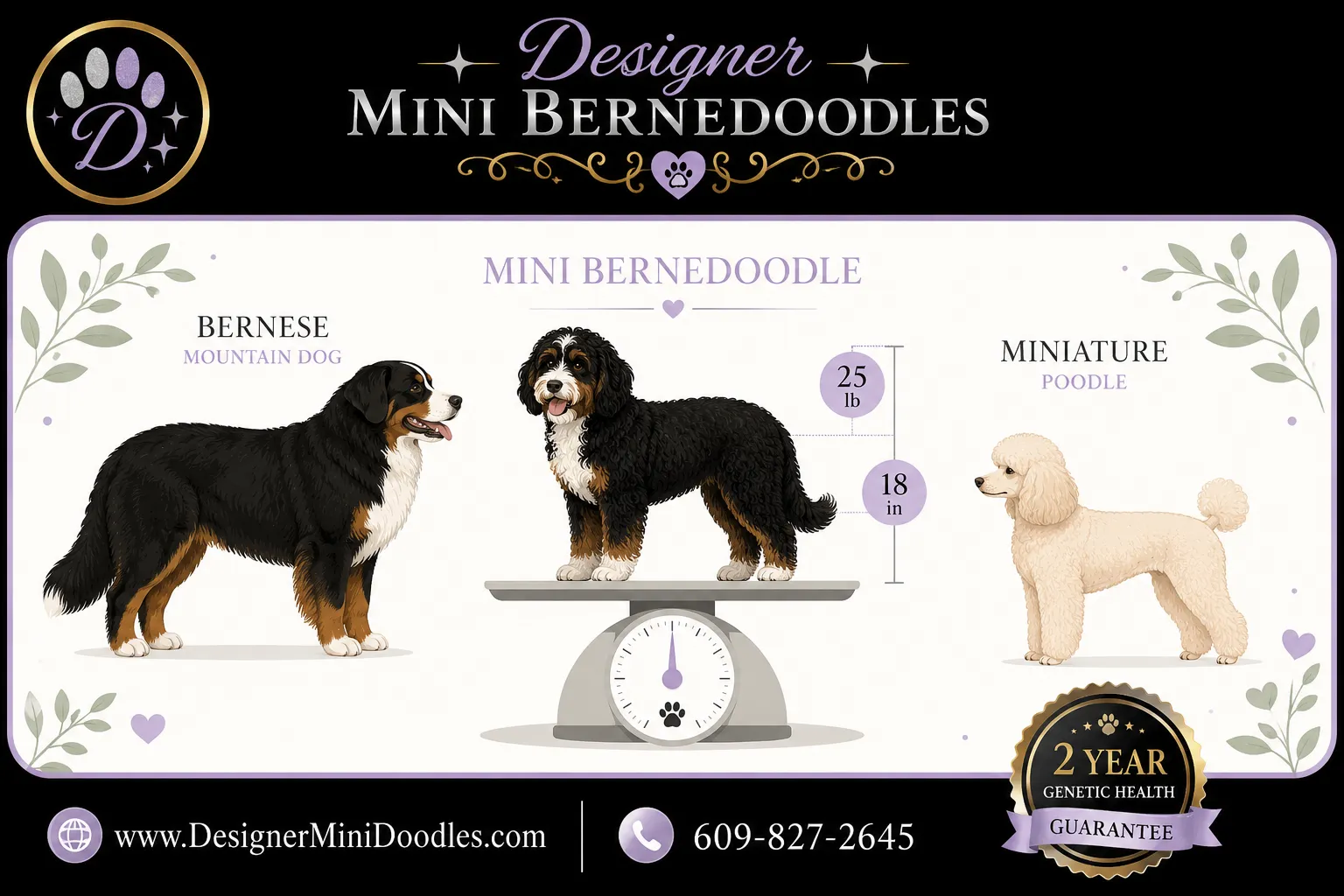 How Big Do Mini Bernedoodles Get?