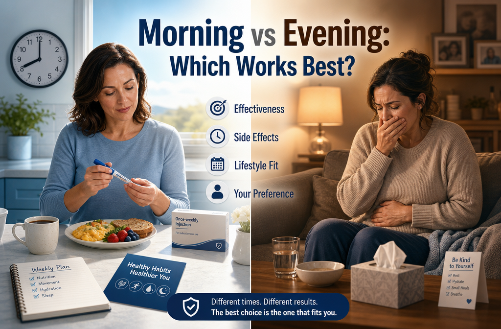 Taking tirzepatide in the morning vs Taking tirzepatide in the evening