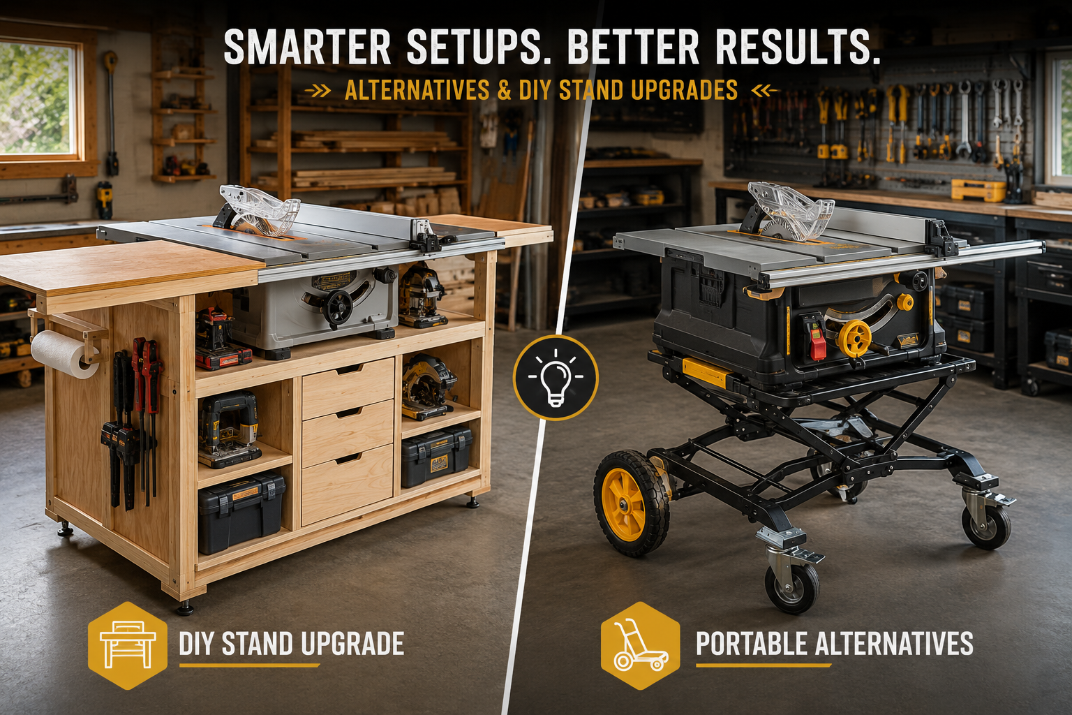 Alternatives and DIY Stand Upgrades for Small Woodshops