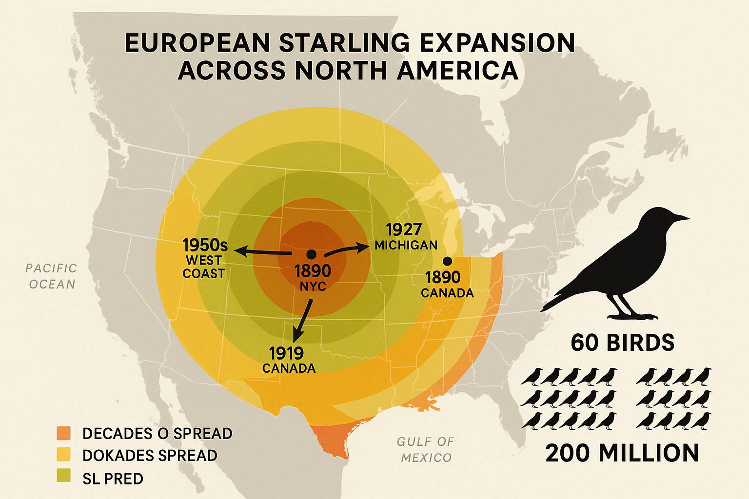 how did the European starling get to America