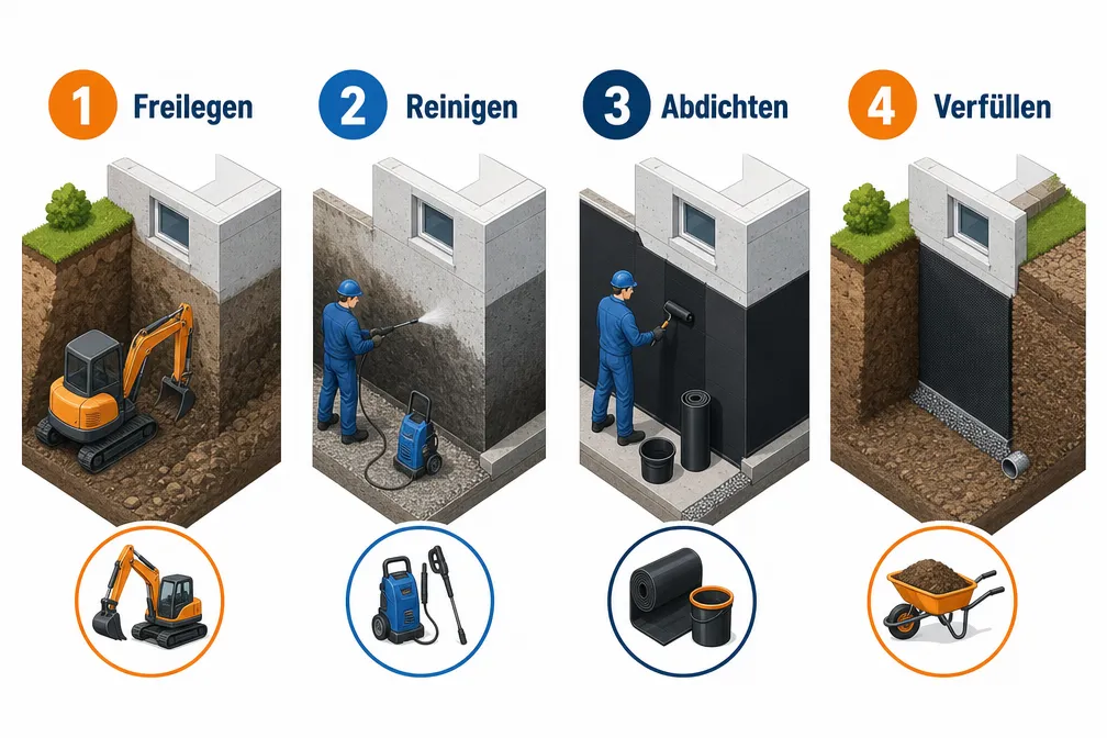 Wann ist der richtige Zeitpunkt für eine Kelleraußenabdichtung?