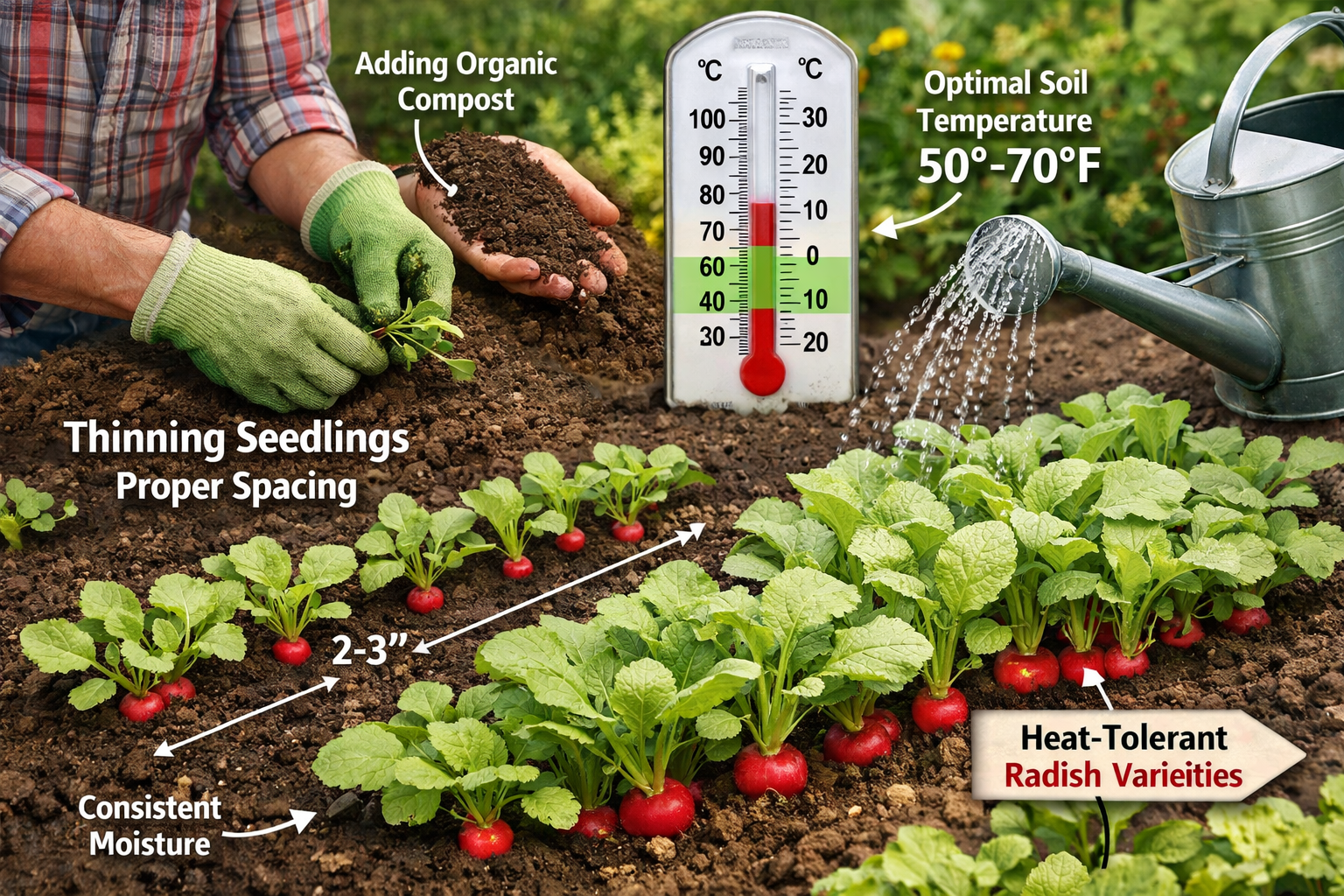 Why are my radishes growing leaves but no bulbs?