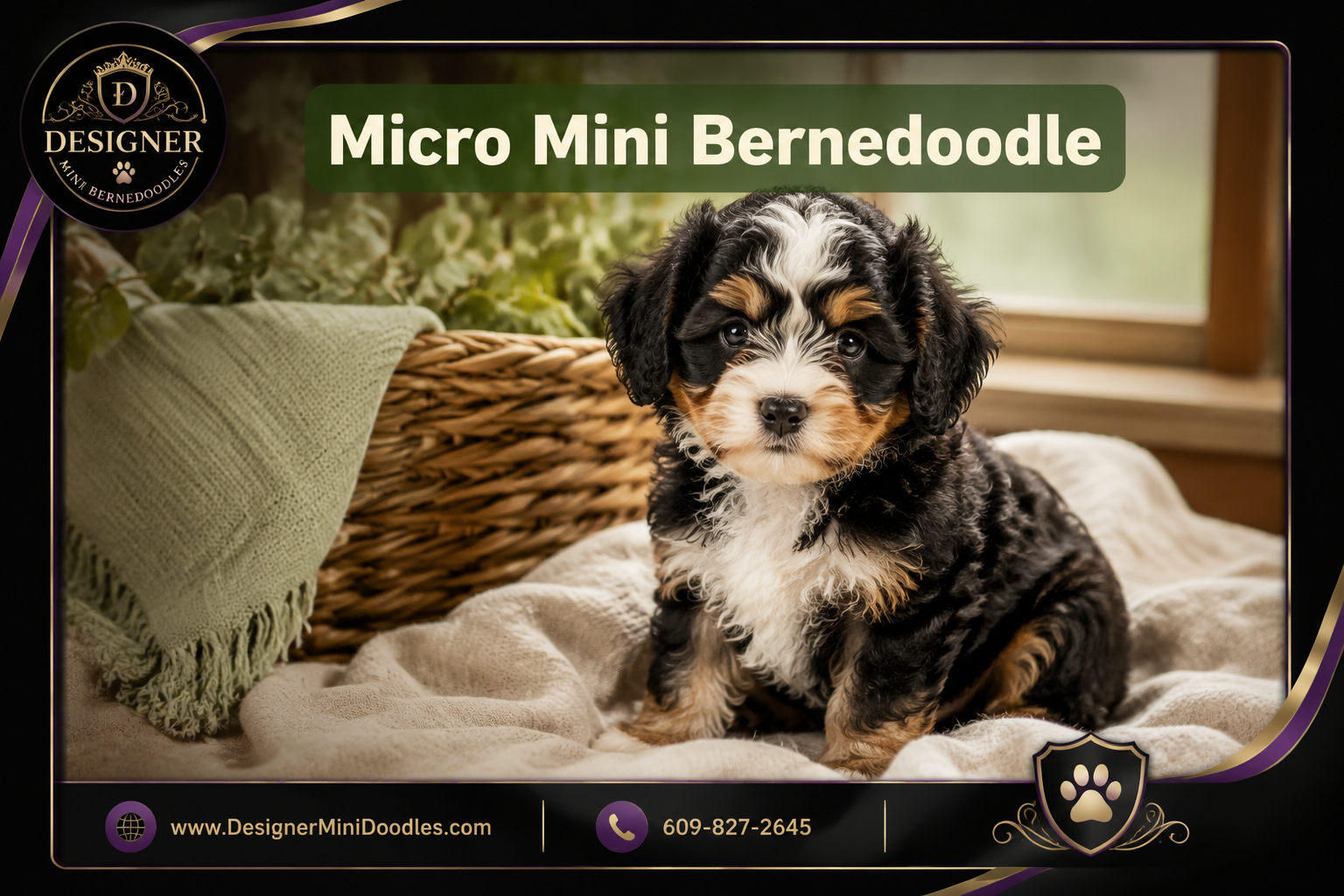 micro mini bernedoodle