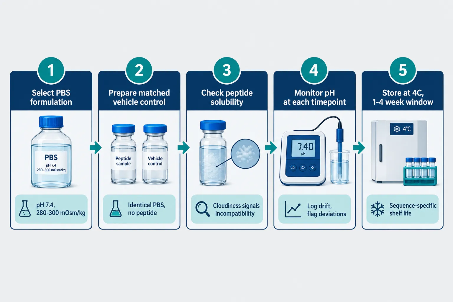 Vehicle-Control Design Using Phosphate-Buffered Saline for Peptide Research