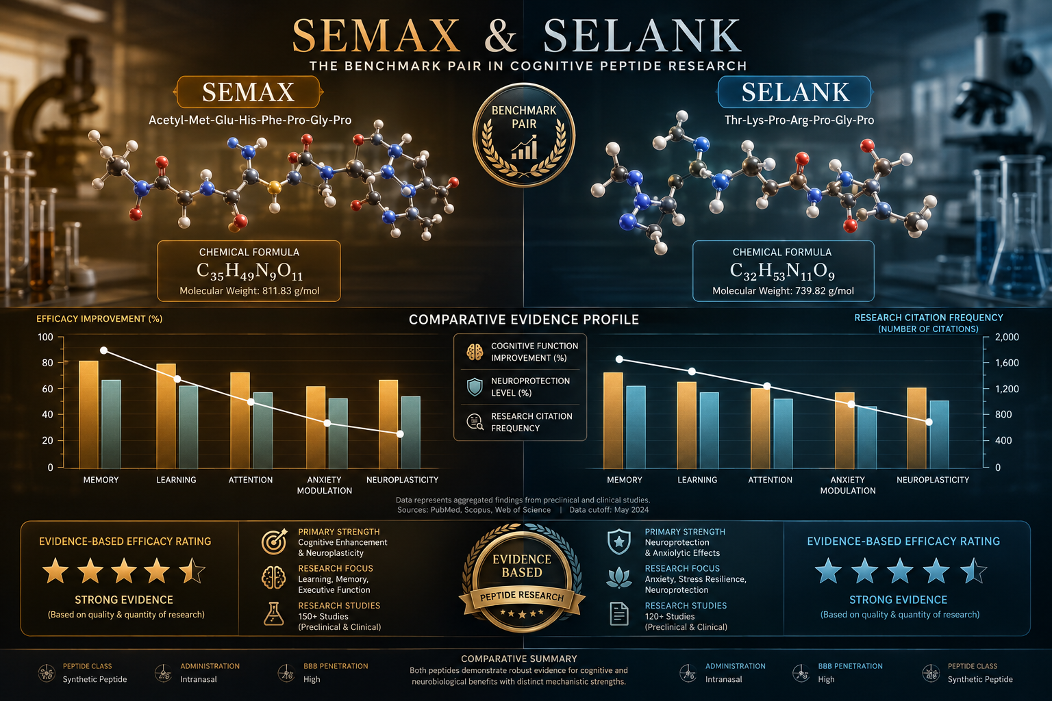 Semax and Selank: The Benchmark Pair in Cognitive Peptide Research