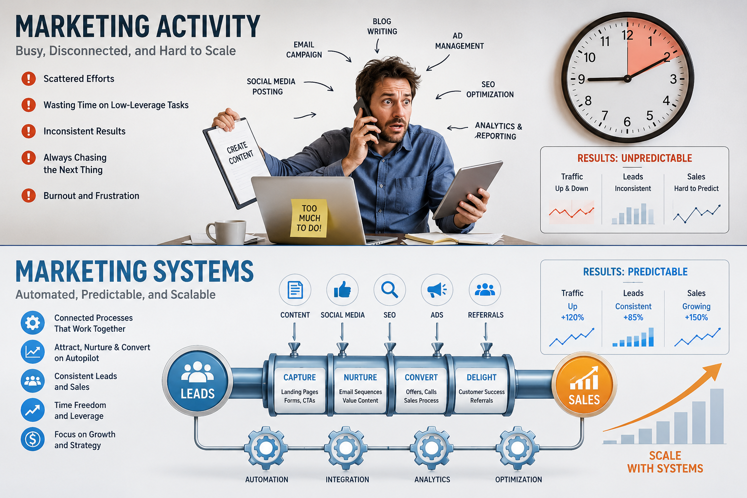 Small Business Marketing Problems: Why Scattered Tactics Don't Work