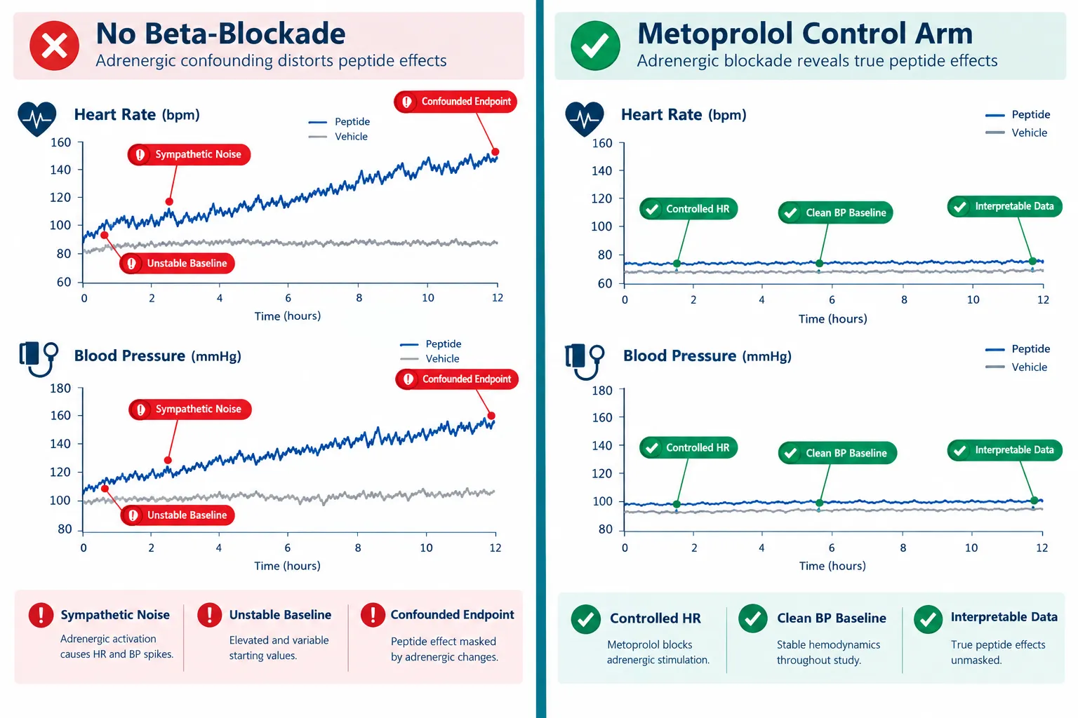 Practical Application of Metoprolol in Peptide Experiments: Controlling Heart Rate, Blood Pressure, and Adrenergic Confoundin