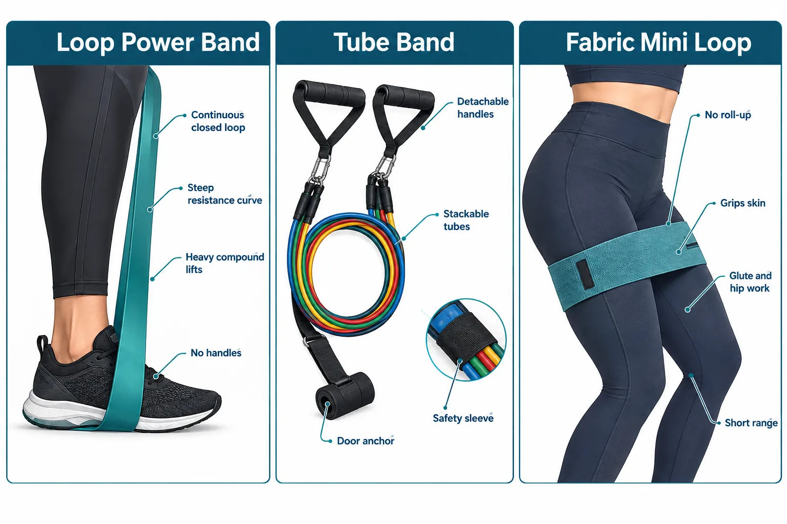 What's the difference between loop bands and tube resistance bands?