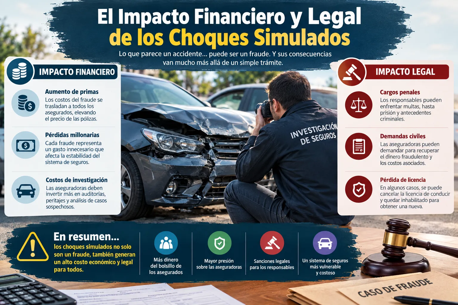 El Impacto Financiero y Legal de los Choques Simulados La Mecánica del Engaño: Qué es el Swoop and Squat