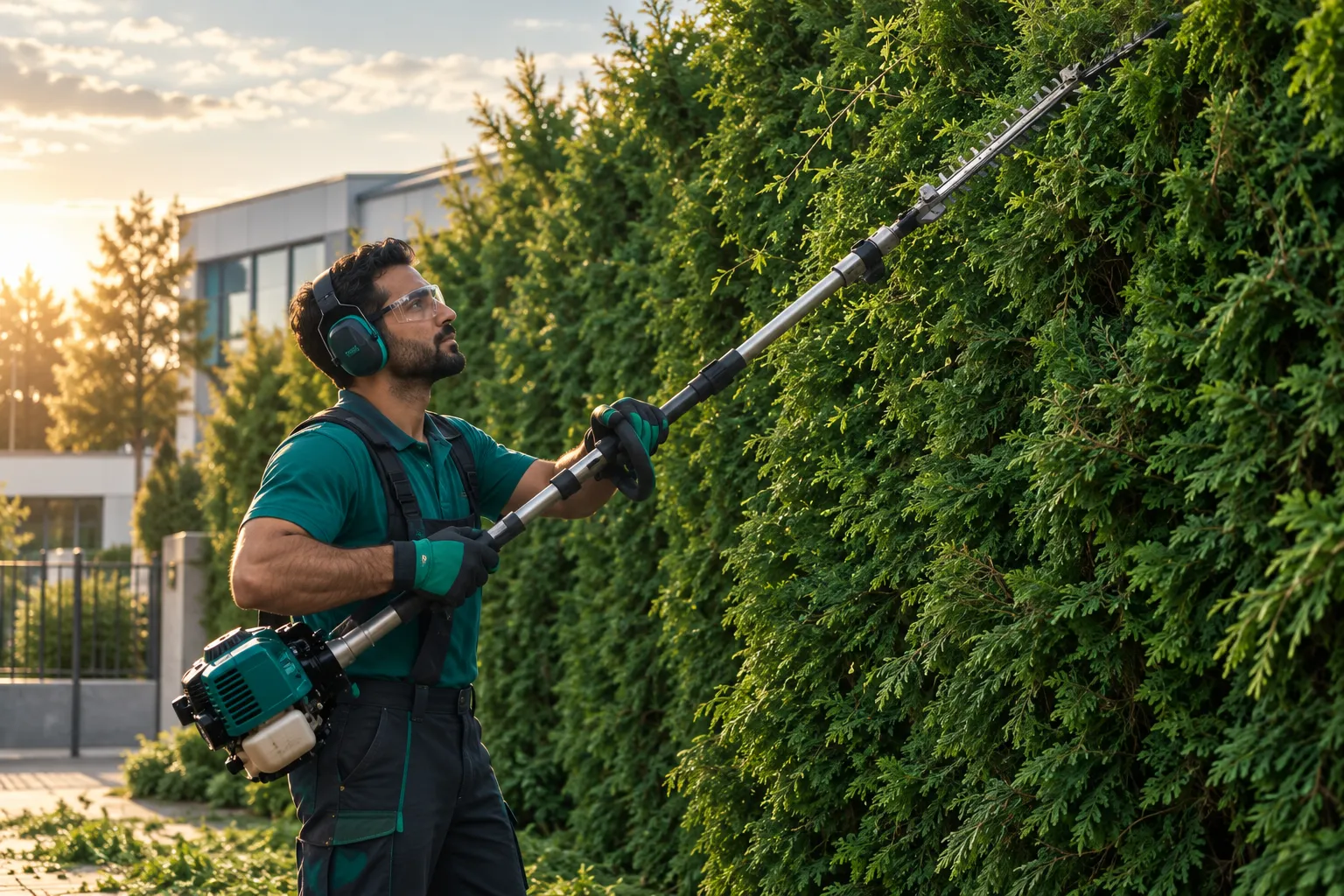 Wie stellt man eine verwachsene Thuja-Hecke wieder her?