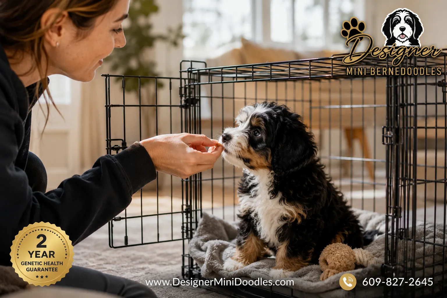 How to Crate Train a Mini Bernedoodle