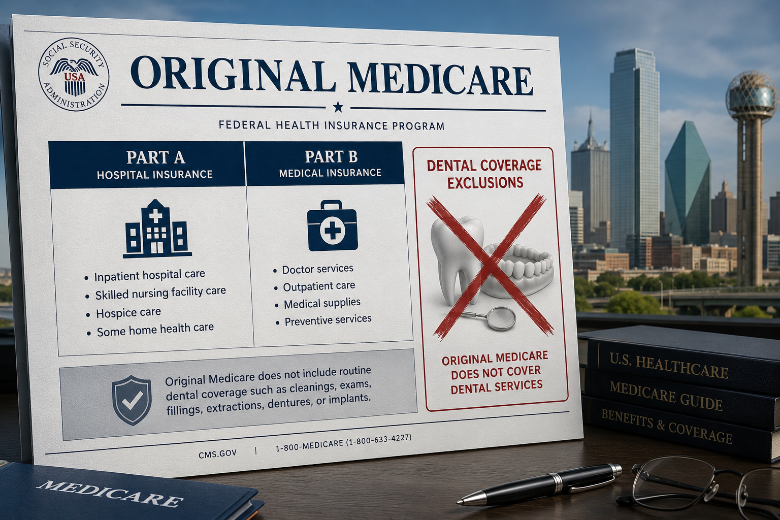 Does Original Medicare Cover Dental Implants in Dallas?