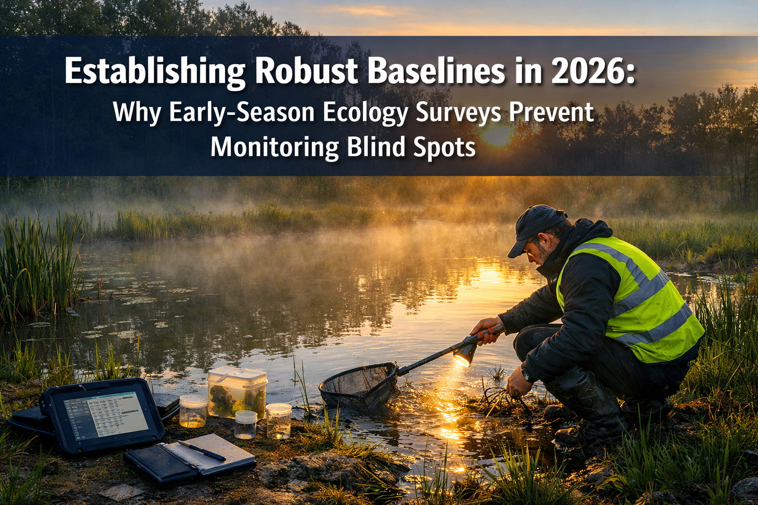 Professional () hero image featuring 'Establishing Robust Baselines in 2026: Why Early-Season Ecology Surveys Prevent