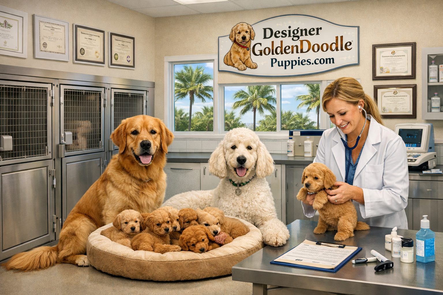 use keyphrases / topics as alt text do not use big paragraphs. Put logo of designergoldendoodlepuppies.com in images as possible where possi