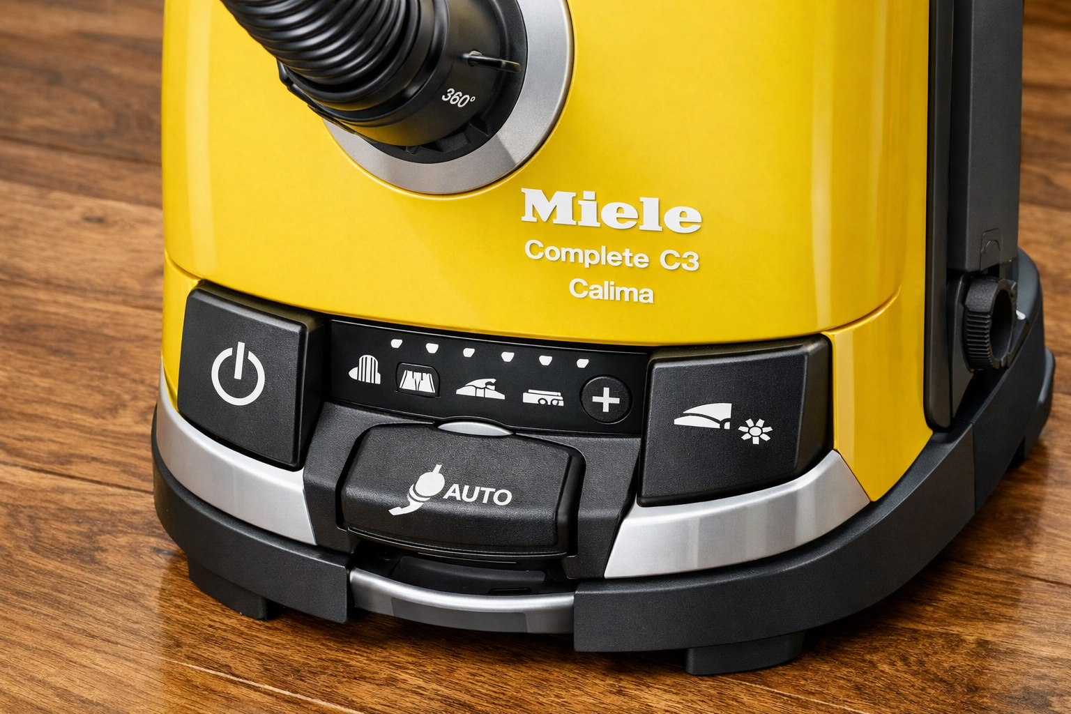 Miele Complete C3 Calima foot controls and convenience features detail shot