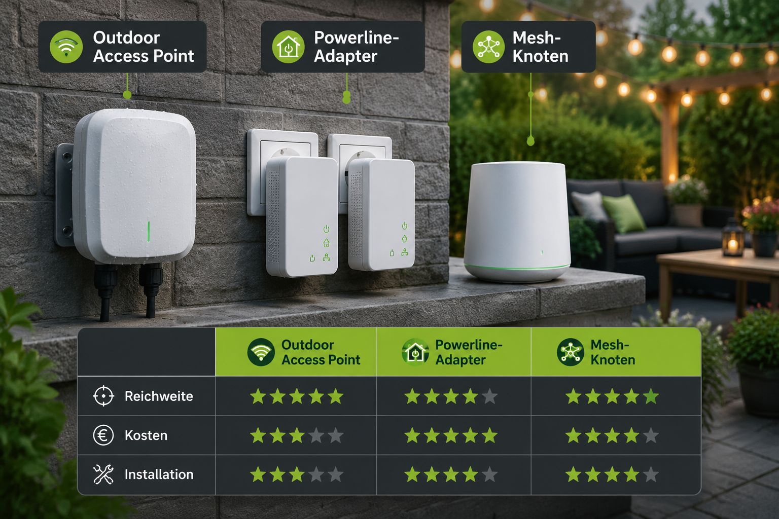 Die besten Lösungen für Garten & Terrasse im Überblick