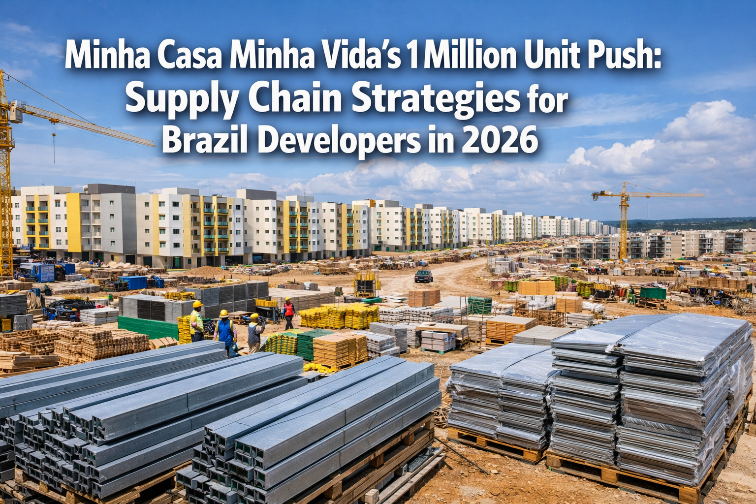 Professional () hero image with 'Minha Casa Minha Vida's 1 Million Unit Push: Supply Chain Strategies for Brazil Developers
