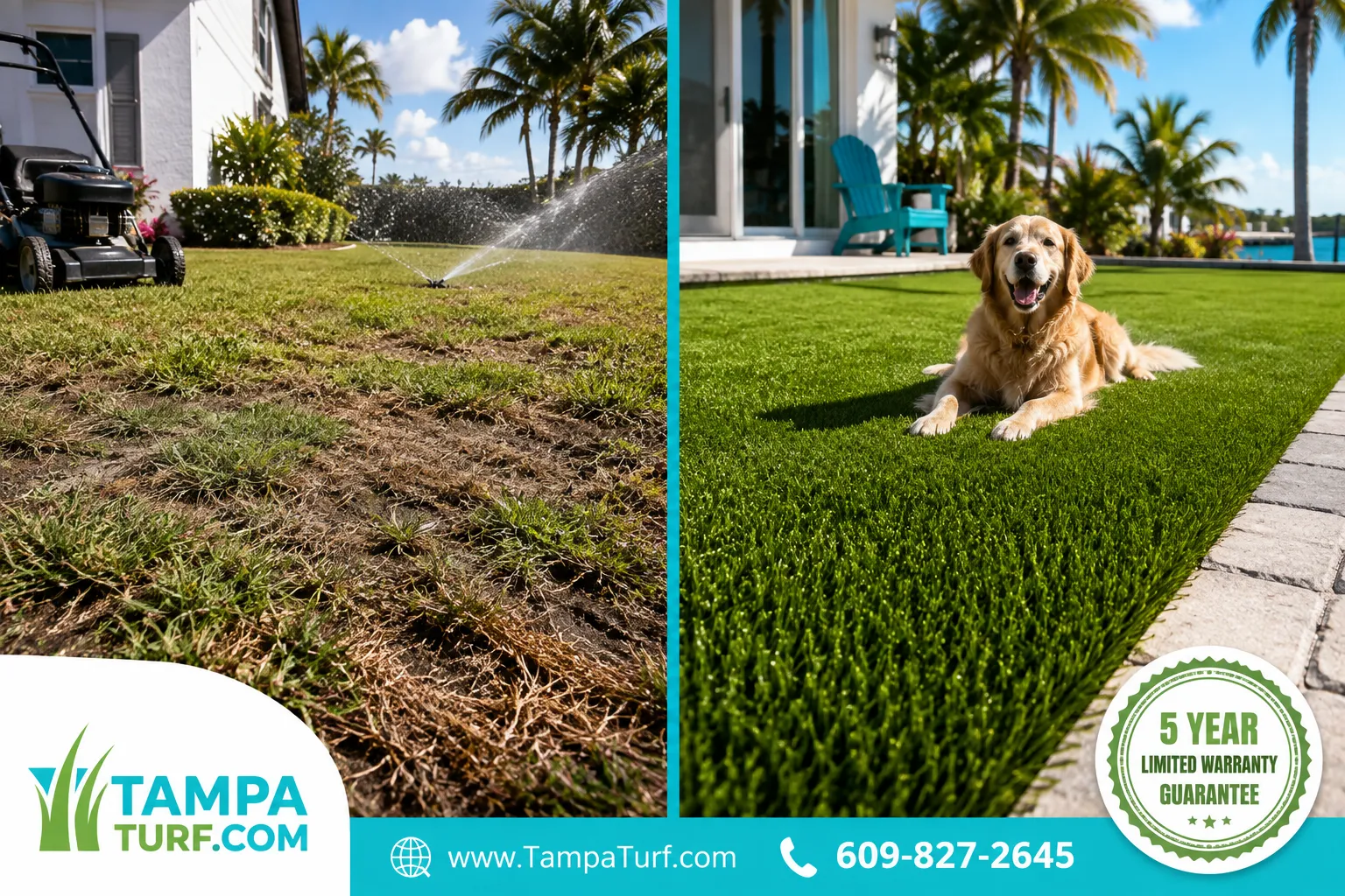 Artificial turf vs. natural grass: pros and cons in Tampa Bay