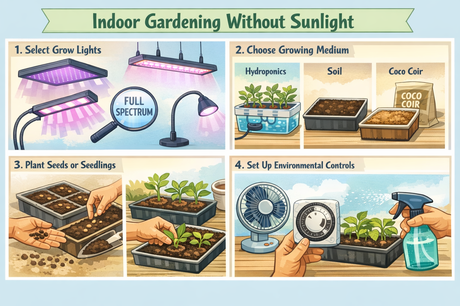 Indoor Gardening Without Sunlight