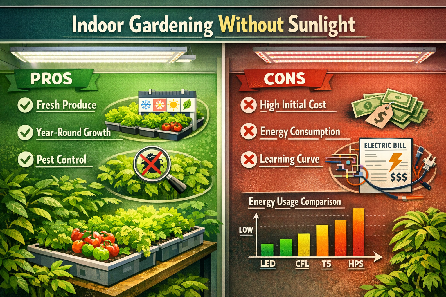 Indoor Gardening Without Sunlight
