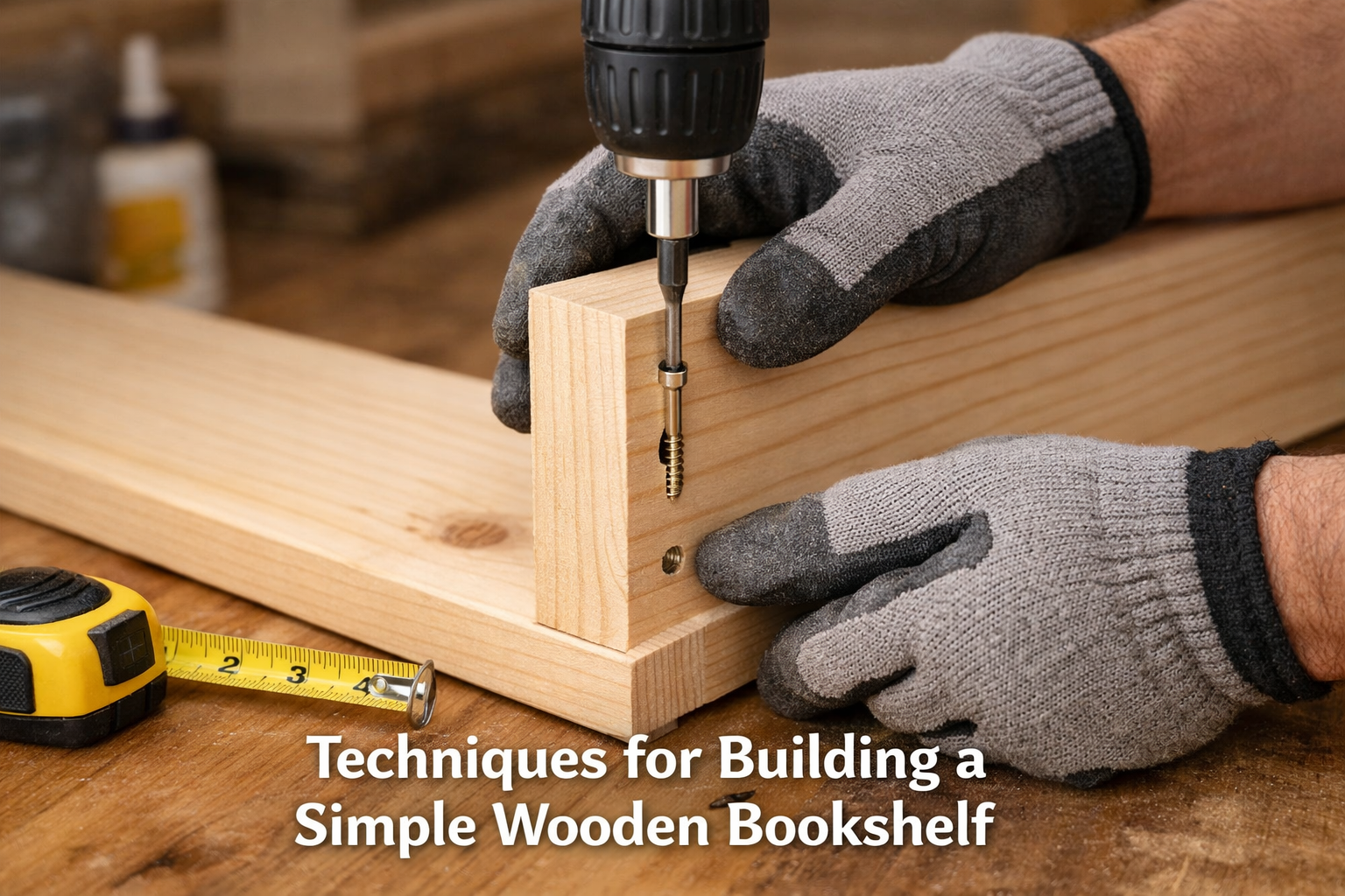 A detailed, well-lit () image demonstrating a basic woodworking technique for joining two pieces of wood. A pair of hands,