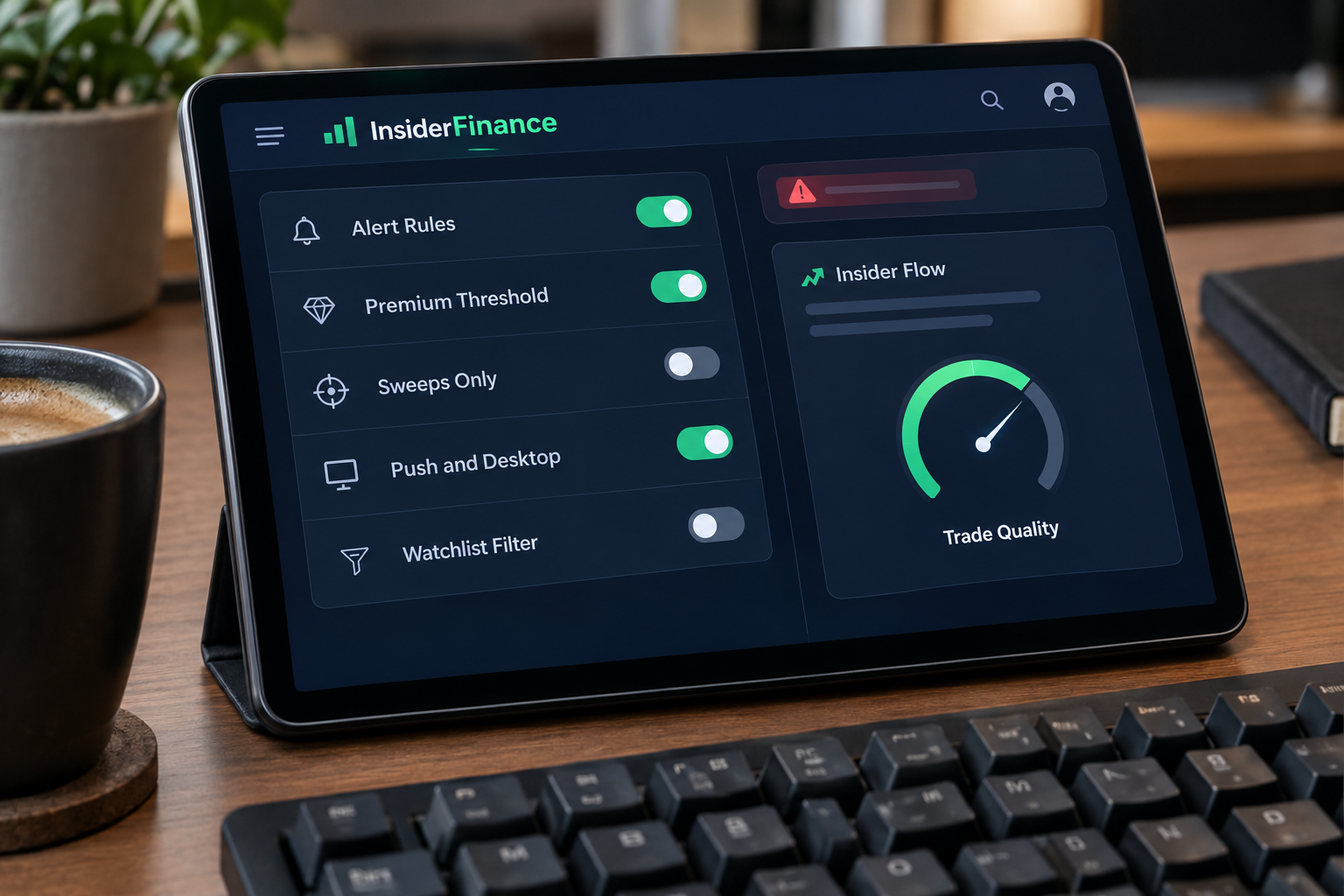 3. InsiderFinance: best for traders who want the flow scored