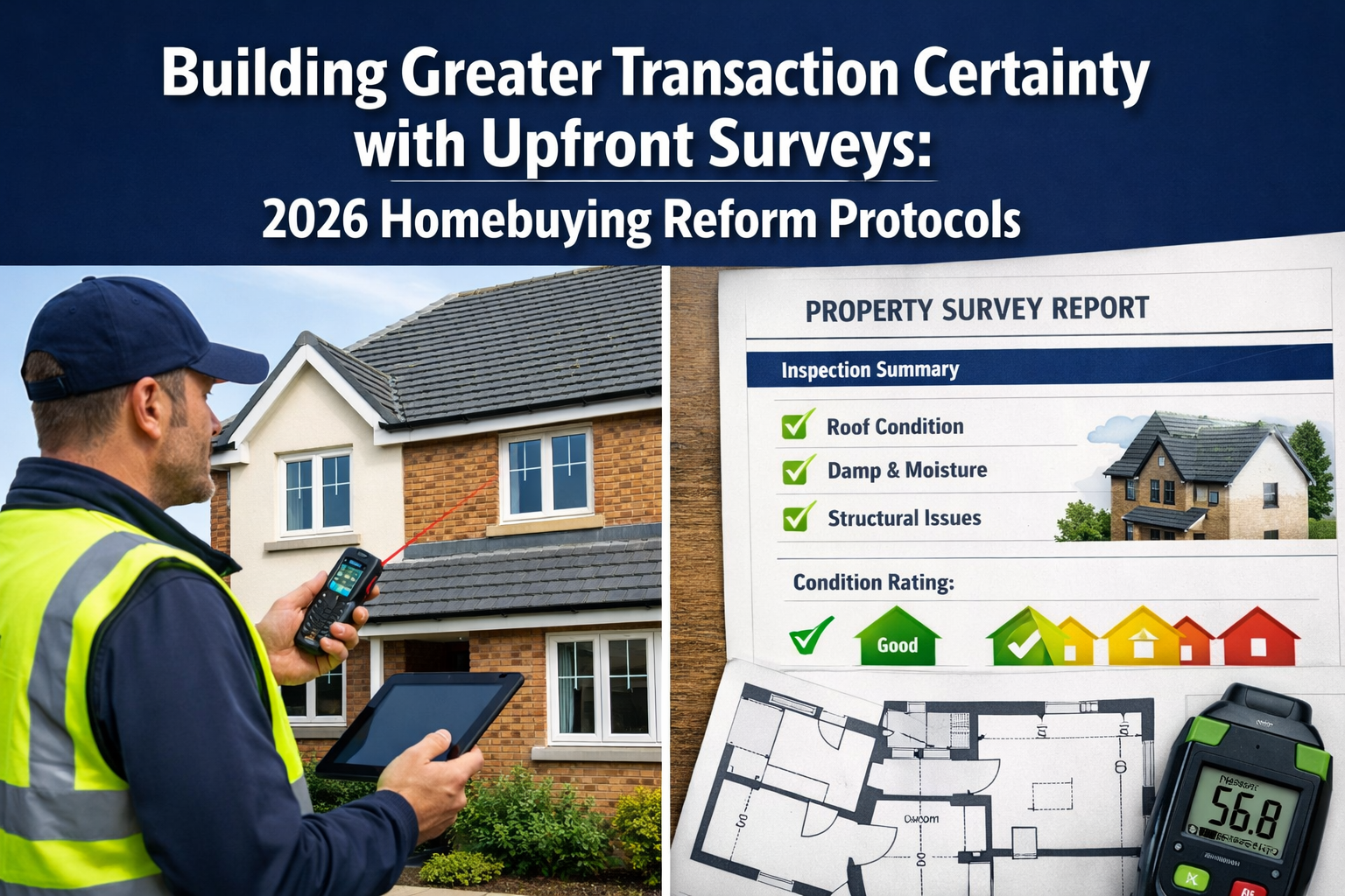 Professional () hero image featuring 'Building Greater Transaction Certainty with Upfront Surveys: 2026 Homebuying Reform