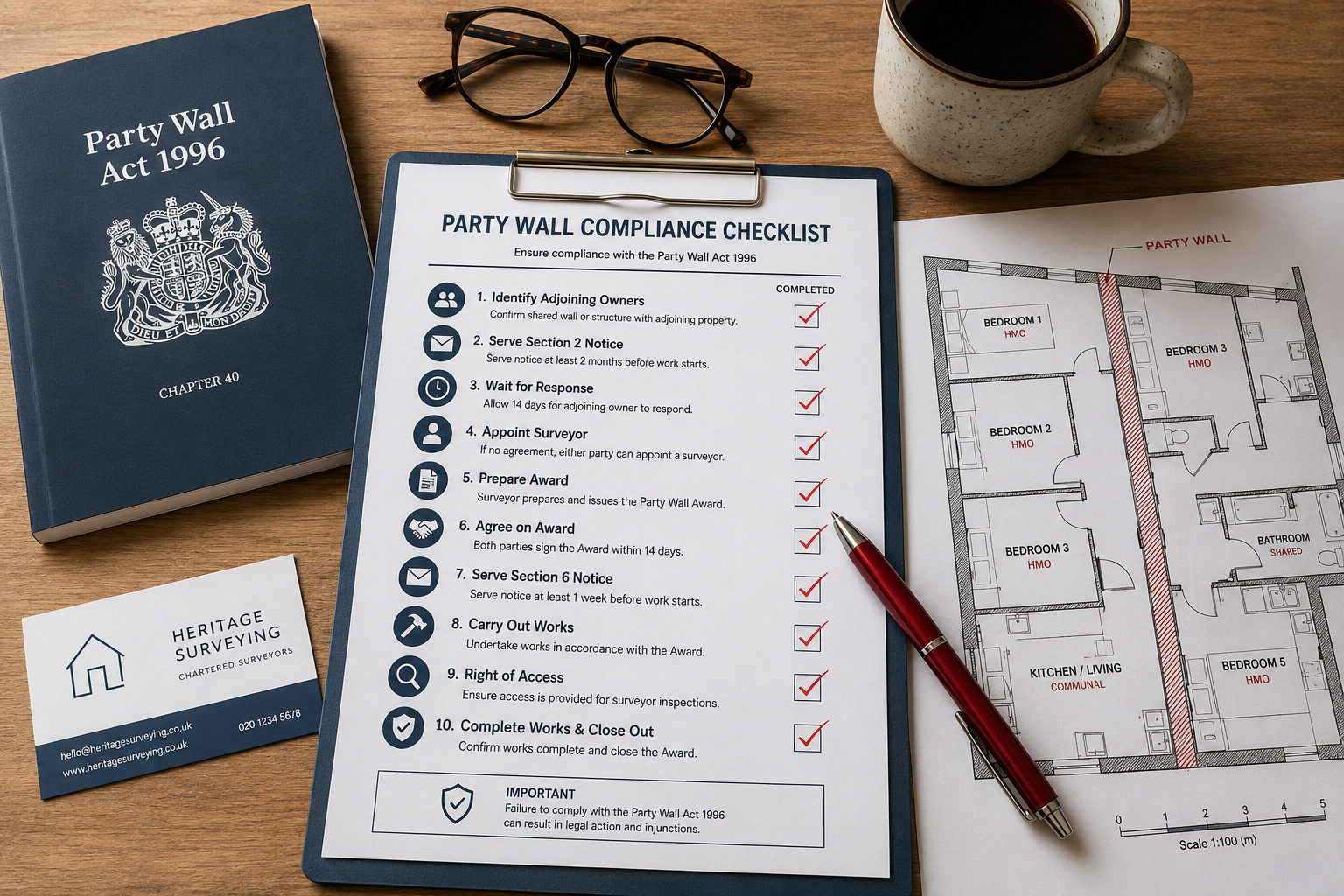 The 2026 Surveyor Compliance Checklist for HMO Party Wall Work