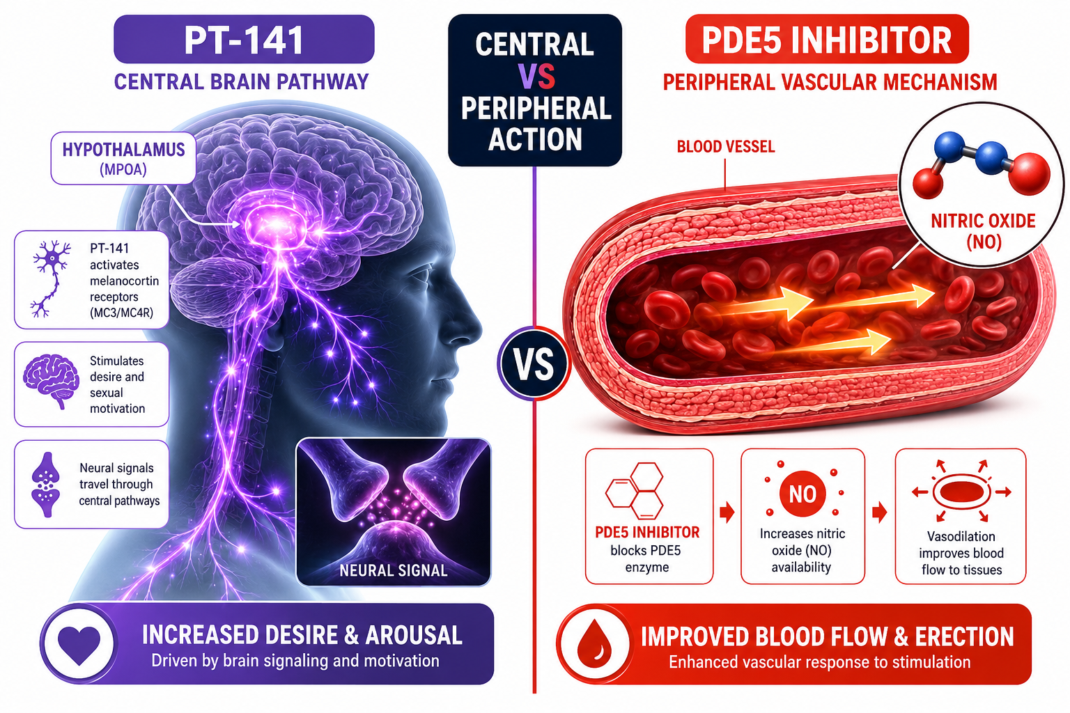 How PT-141 Differs from PDE5 Inhibitors