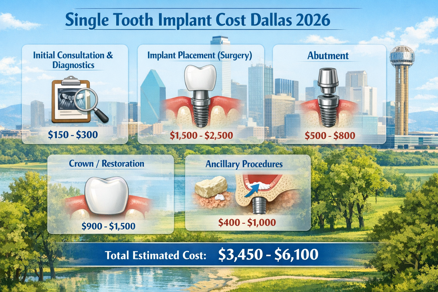 Single Tooth Implant Cost Dallas 2026: A Detailed Breakdown of Pricing and What Influences Your Final Bill