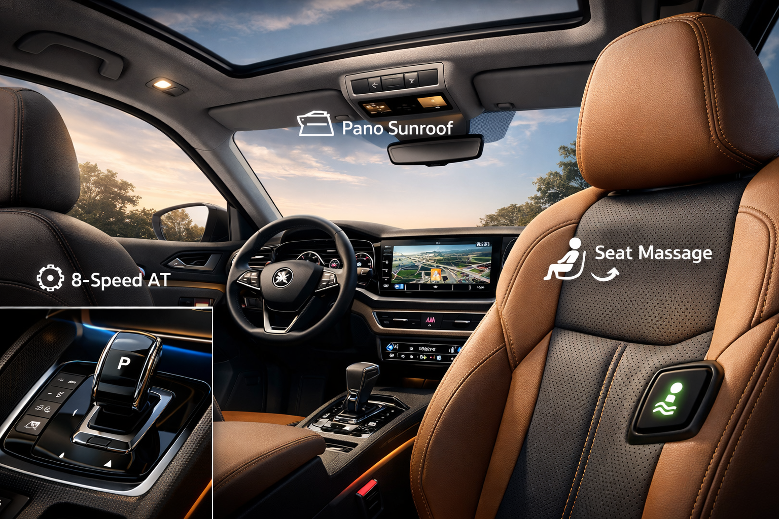 New Skoda Kushaq Facelift – 8 Speed AT, Pano Sunroof, Seat Massage: Elevating the Compact SUV Experience in 2026