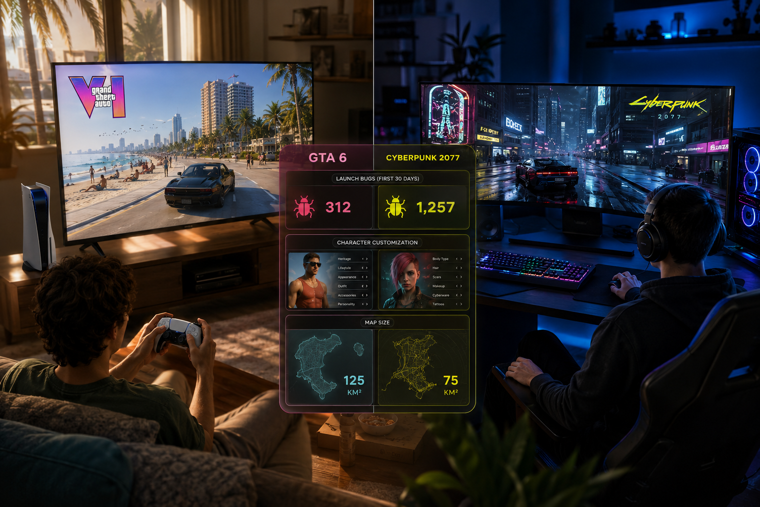 GTA 6 vs Cyberpunk 2077