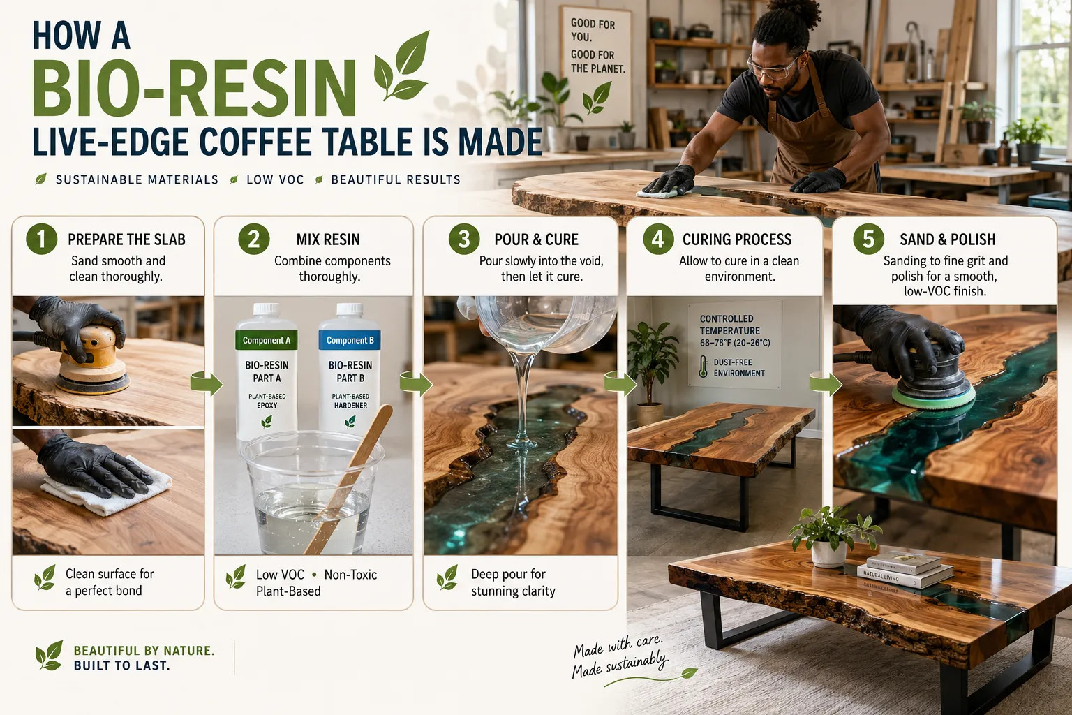 Finishing the Bio-Resin Surface