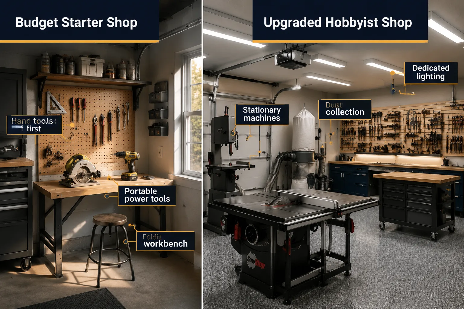 How to Organize Tools in a Home Woodshop