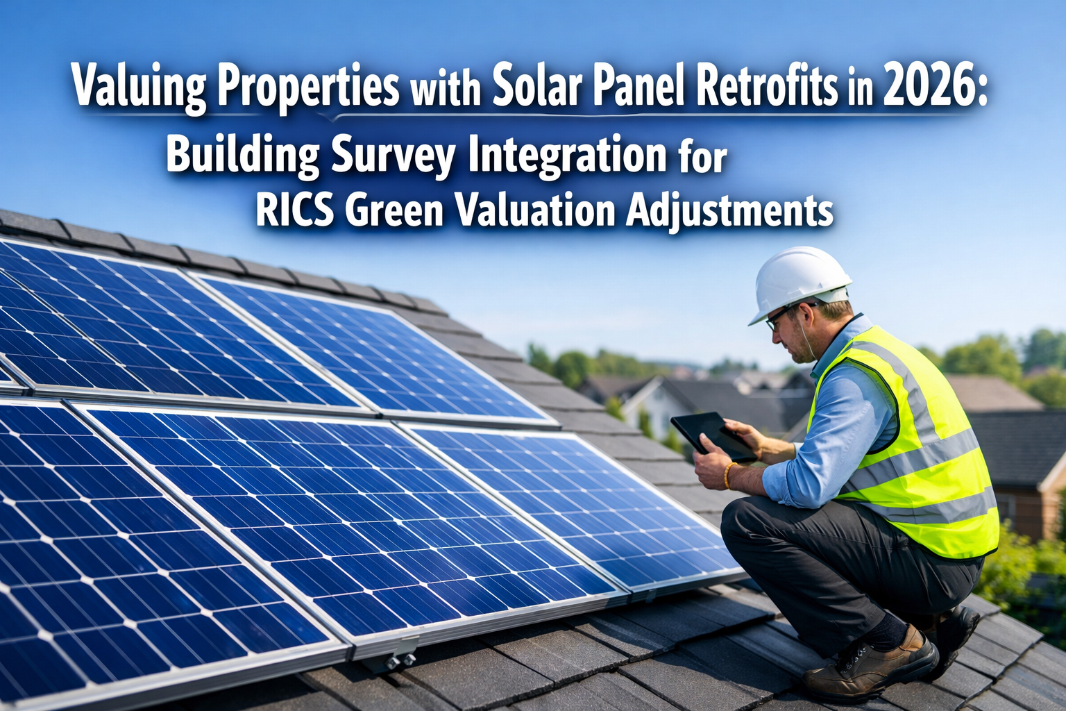 Professional () hero image with : 'Valuing Properties with Solar Panel Retrofits in 2026: Building Survey Integration for